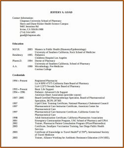 Pharmacist Resume Sample Pdf