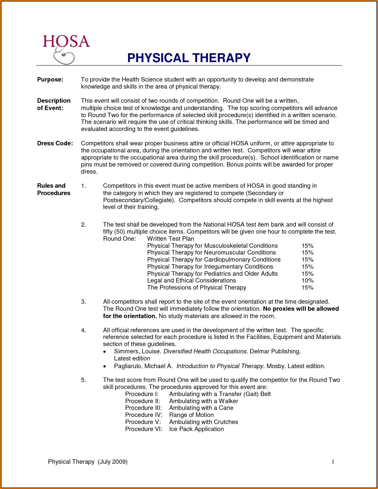 Physical Therapist Job Application