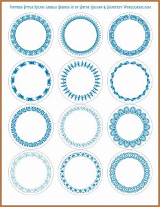 Polaroid Round Label Template