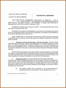Postnuptial Agreement Form Pdf
