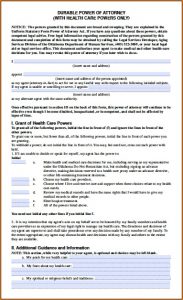 Power Of Attorney Form Oklahoma