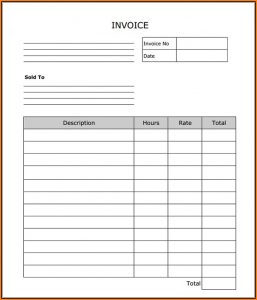 Printable Blank Invoice Template
