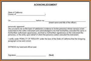 Printable Notary Forms
