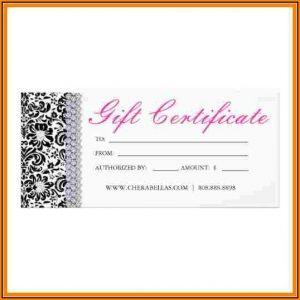 Printable Salon Gift Certificate Templates