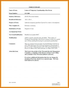 Printable Temporary Guardianship Form For Grandparents