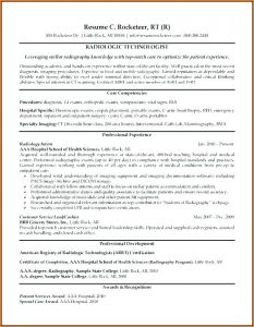 Radiology Resume Template