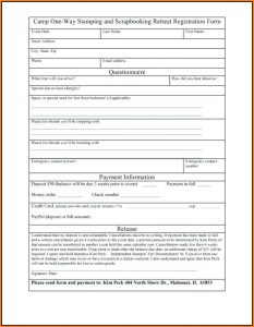 Registration Form Template Free Download