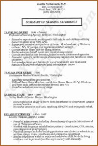 Resume For Registered Nurse In Australia