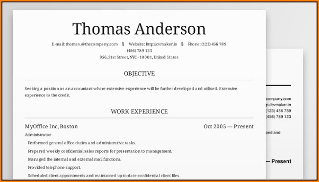 Resume Maker For Free Online