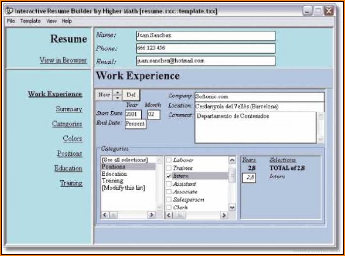 Resume Maker Software Free