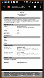 Resume Pdf Maker
