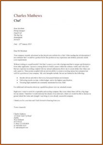 Resume Sample For Chef Position