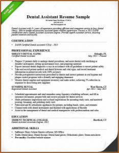 Resume Sample For Dental Assistant