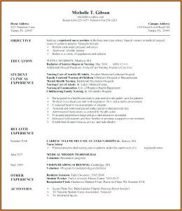 Resume Template For Nurses