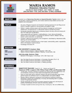 Resume Template For Teachers Australia