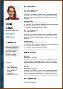 Resume Template Free Word
