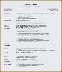 Resume Templates Rn New Grad