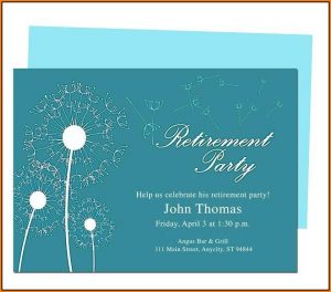 Retirement Party Flyer Template Word