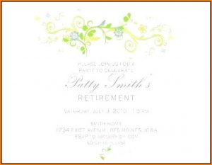 Retirement Party Invitation Template Ms Word Free