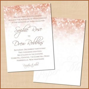 Rose Gold Invitation Template