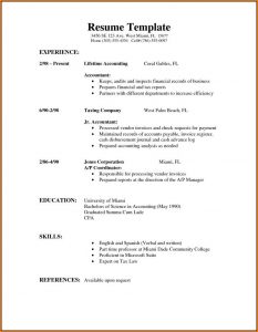 Sample Of Simple Resume Format