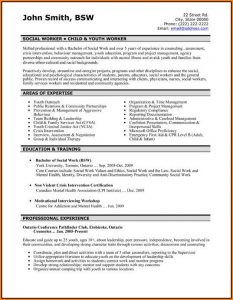 Sample Resume For A Social Worker