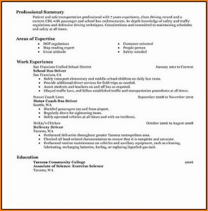 School Bus Driver Resume Template