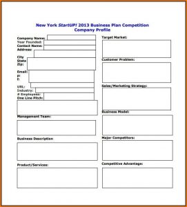 Small Business Startup Business Plan Template