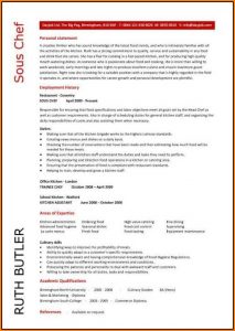 Sous Chef Resume Template
