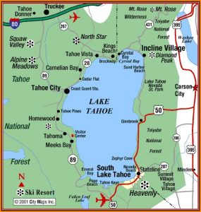 South Lake Tahoe Hotels Map