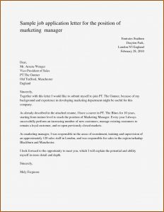 Supermarket Job Application Example