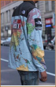 Supreme North Face Map Jacket For Sale