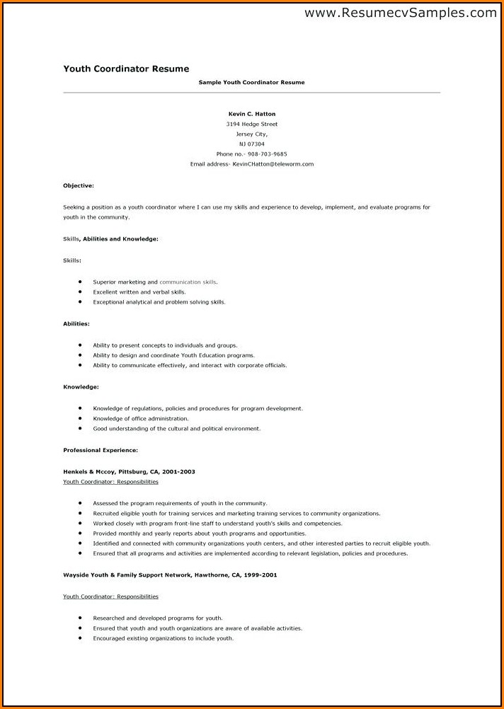 Teenager First Resume Template