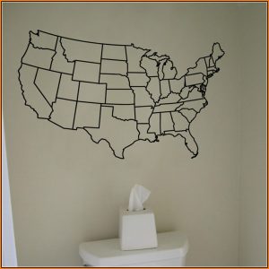 Us Map Wall Decal