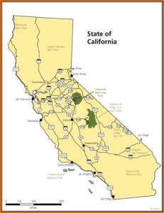 Us Map Yosemite National Park