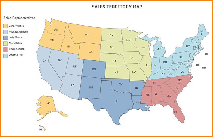 Us Sales Territory Map Free