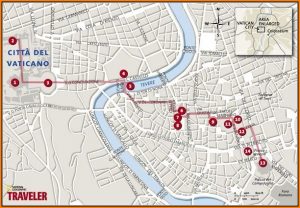 Walking Tour Map Of Rome Italy