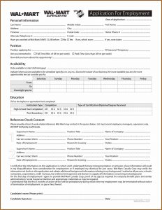 Walmart Job Application Form Pdf