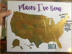 Watercolor Scratch Off Map Diy