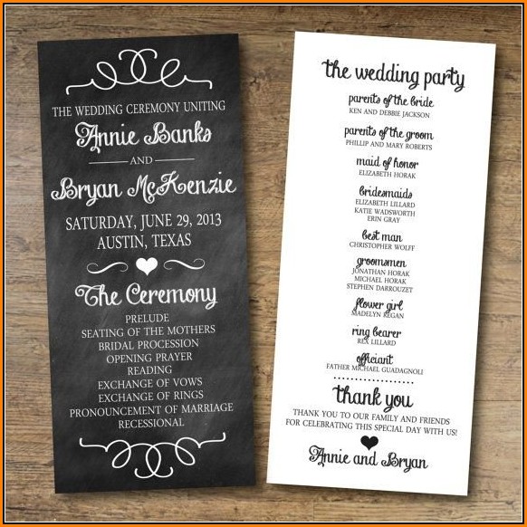 Wedding Pamphlet Template Free