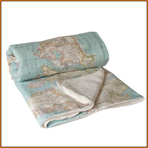 World Map Baby Blanket