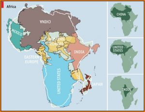 World Map Mercator Vs Peters Projection