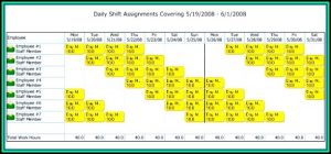 4 10 Hour Shift Schedule Templates