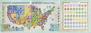 50 State Quarters Collector's Map