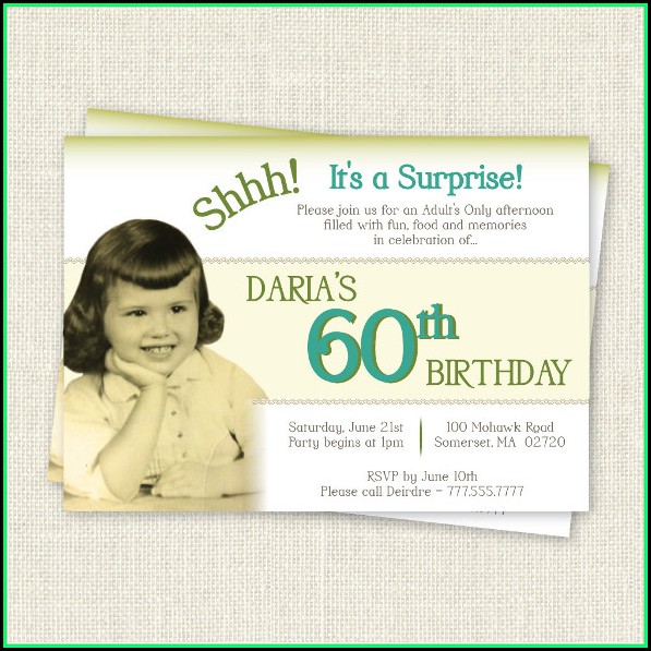 60th Birthday Invitation Layout