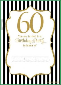 60th Birthday Invitation Templates