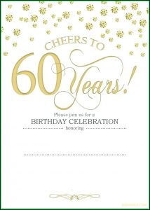 60th Birthday Invitation Templates Microsoft Word