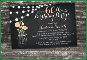 60th Birthday Invitations Template Uk
