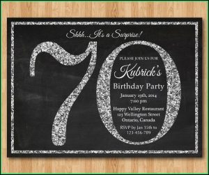 70th Birthday Invites Templates