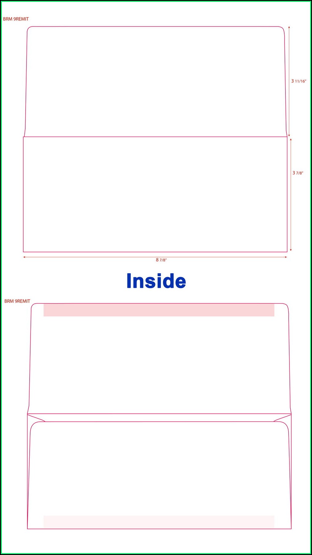 #9 Remittance Envelope Template